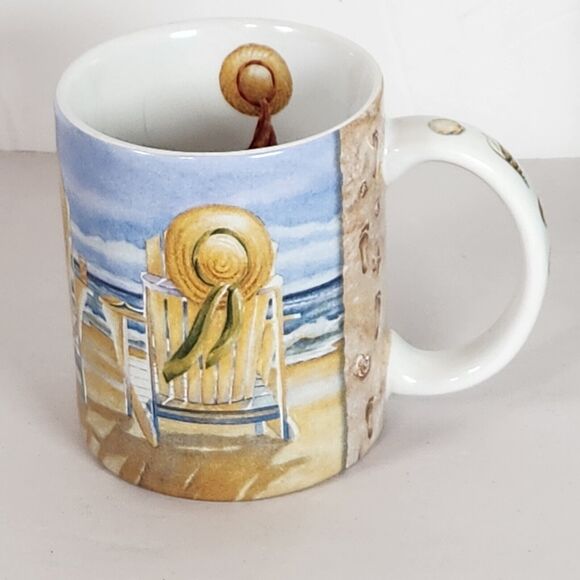 Kathleen Denis hats lounge relax footprints sea shells seaside beach phil 1:3 - Picture 4 of 7